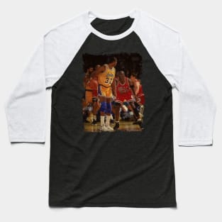 Magic Johnson vs Michael Jordan, NBA Finals Baseball T-Shirt